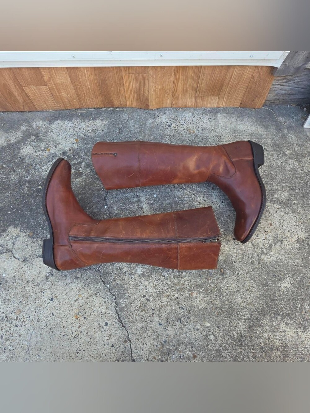 Frye Boots Womens Size 9 Brown Zip Up Style 77775